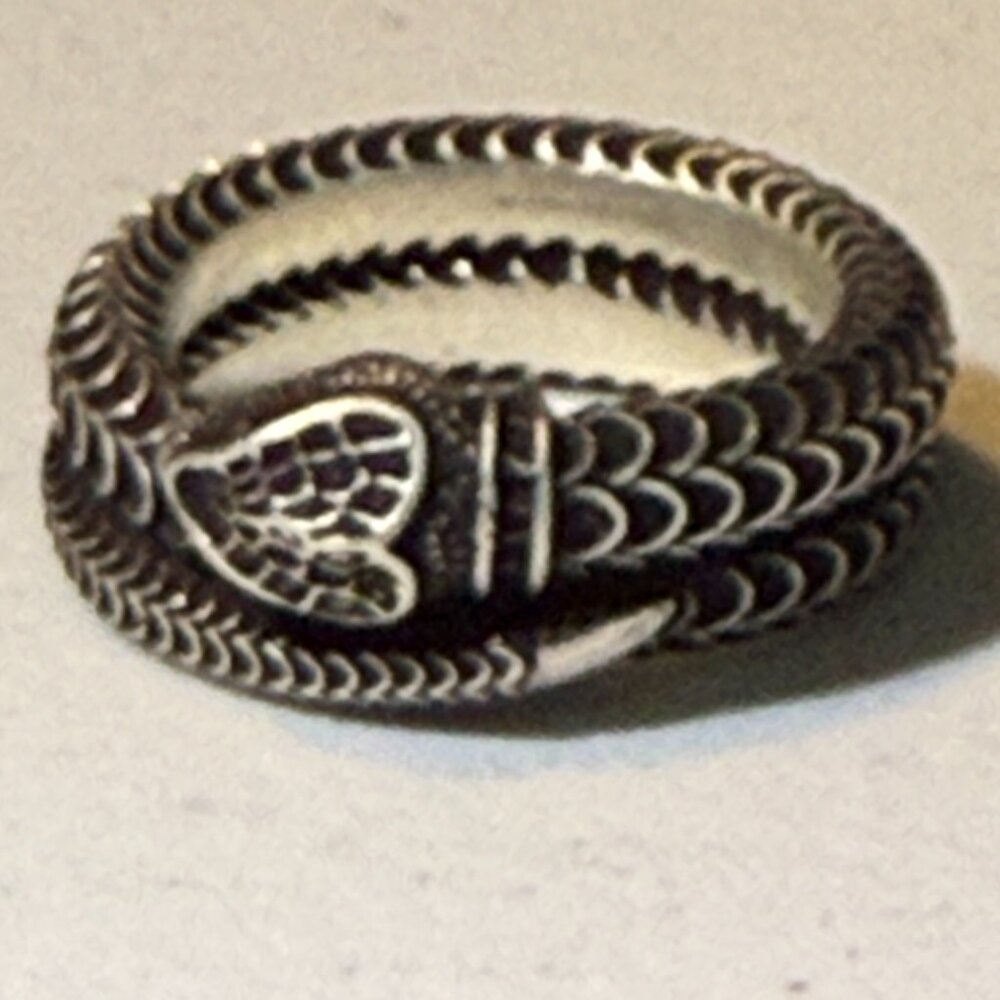 GUCCI Silver 925 Snake Ring 577294 J8400 - Picture 11 of 15